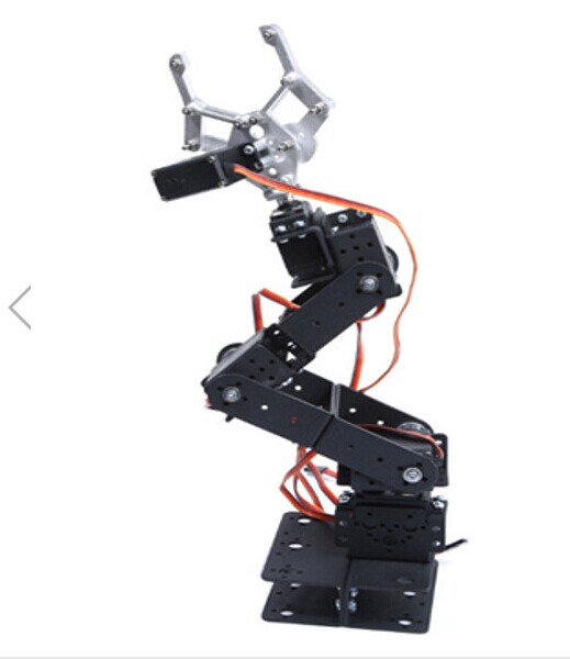 Tidak Set lengkap perakitan DIY 2DOF Robot lengan Manipulator cakar 3PCS MG995 + 3PCS Servo tanduk