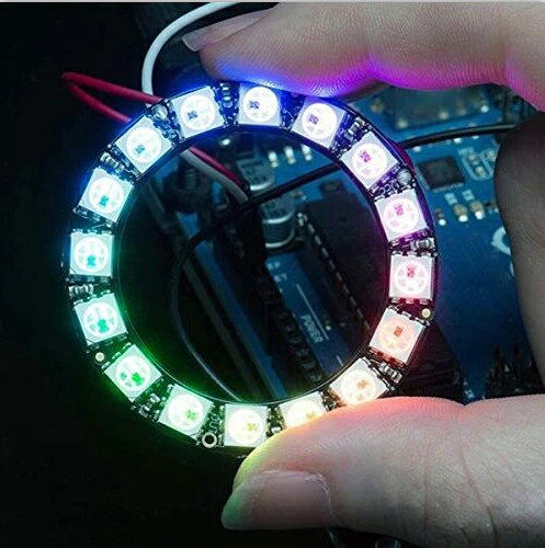 1pcs RGB LED cincin 24 Bit WS2812 5050 RGB LED + driver terpadu