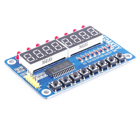 TM1638 Digital 8-Bit LED Tube 8 Tombol Tampilan Modul Dengan Jalur Dupont