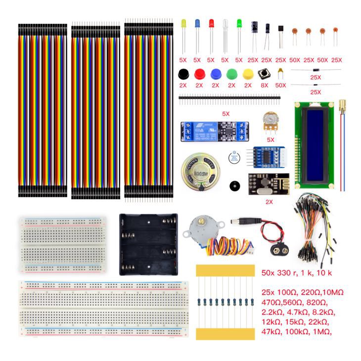 UNO Starter Kit Resistor / Capacitor / Transistor / LED / JUMPER WIRE